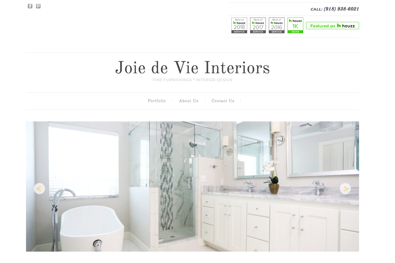 Joie De Vie Interiors - Web Design