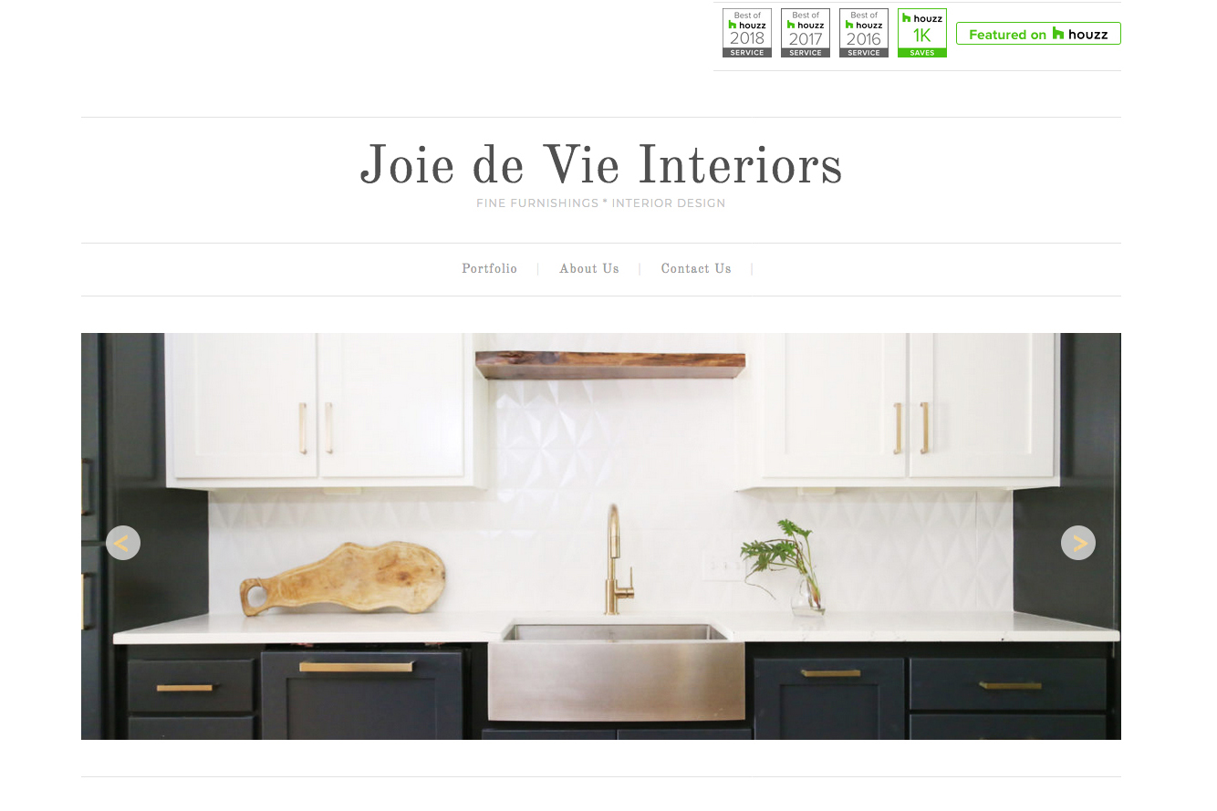Joie De Vie Interiors - Web Design